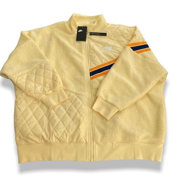 Nike Sportswear NSW Full Zip Sherpa Track Womens Jacket BV3040-115 size Large - Picture 1 of 11